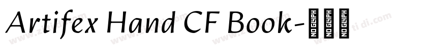 Artifex Hand CF Book字体转换